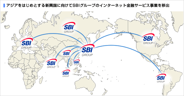 アジアをはじめとする新興国に向けてSBIグループのインターネット金融サービス事業を移出