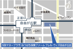 フレル・ウィズ自由ヶ丘店の地図