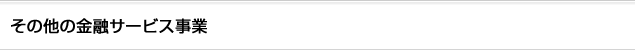 その他の金融サービス事業