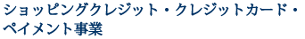 ショッピングクレジット・クレジットカード・ペイメント事業