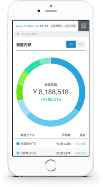 「WealthNavi for SBI証券」イメージ