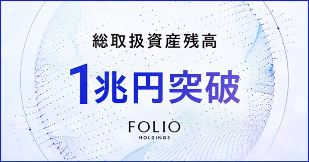 FOLIOホールディングスの総取扱資産残高が1兆円を突破(FOLIO