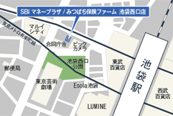 池袋西口店の地図