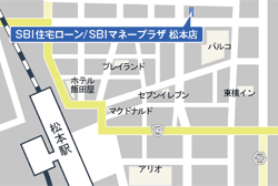 松本店の地図