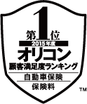 「2015年度　オリコン顧客満足度(CS)ランキング 自動車保険部門」の「保険料の満足度」において6年連続第1位