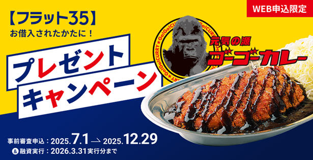 フラットパッケージローン『ゴーゴー』・「ゴーゴーカレー」プレゼントキャンペーンを開始

